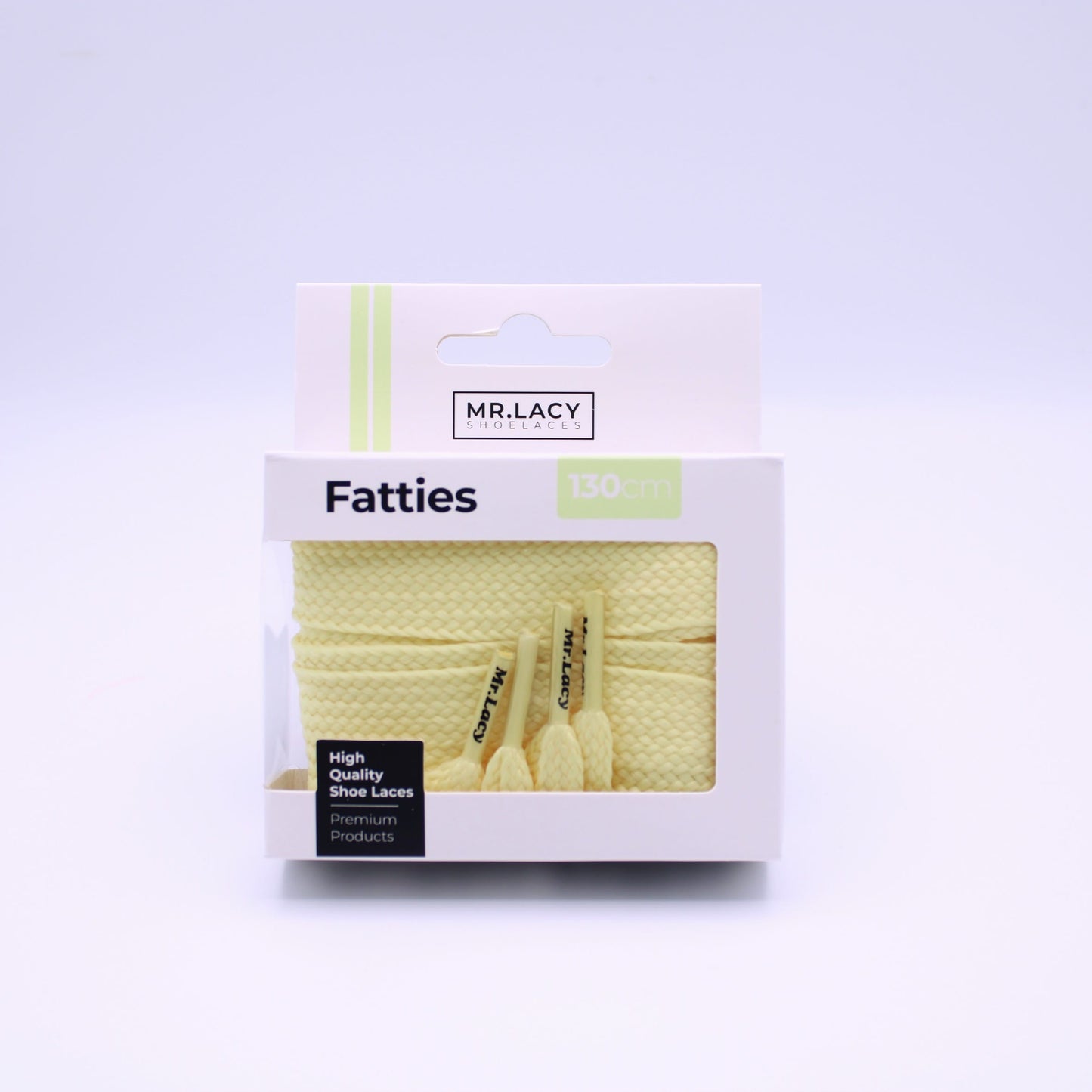 Fatties Shoelaces · Pastel Yellow
