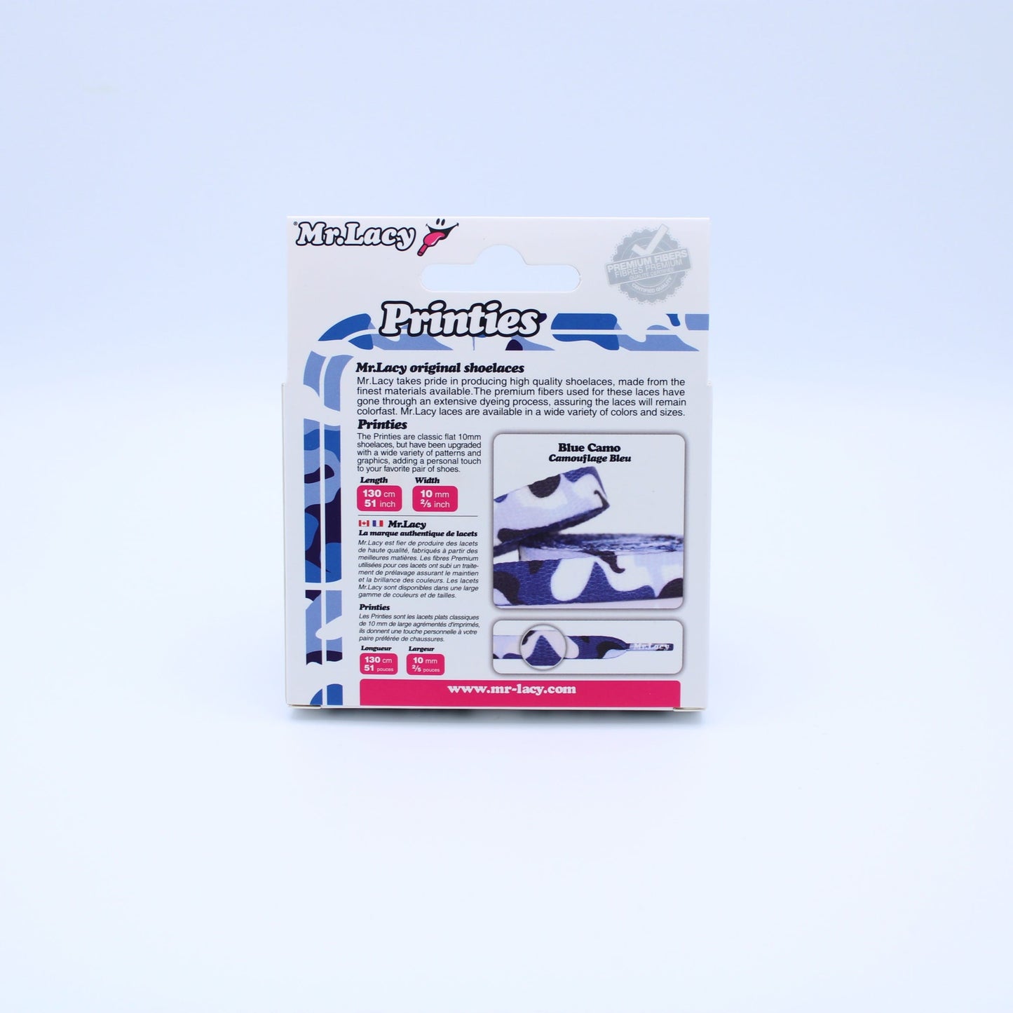 Printies Shoelaces · Blue Camo