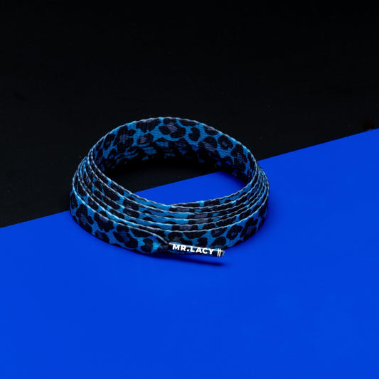 Printies Shoelaces · Leopard Royal Blue