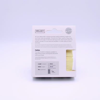 Fatties Shoelaces · Pastel Yellow