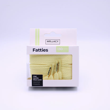 Fatties Shoelaces · Pastel Yellow