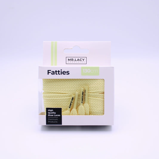 Fatties Shoelaces · Pastel Yellow