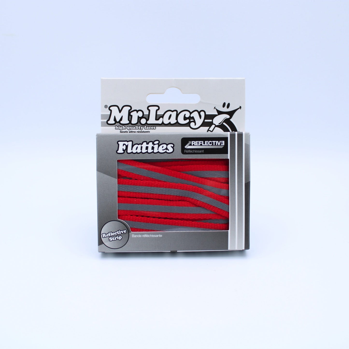 Flatties Shoelaces · Reflective Red