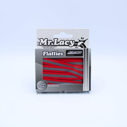 Flatties Shoelaces · Reflective Red
