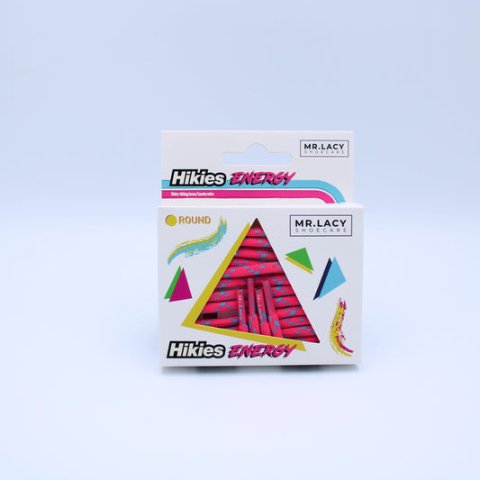 Hikies ENERGY Round Laces · Mellow Blue/Neon Pink