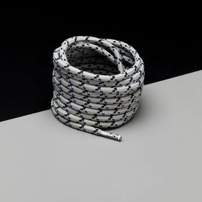 Hikies Round Boot Laces · Silver Grey/Black/Blue