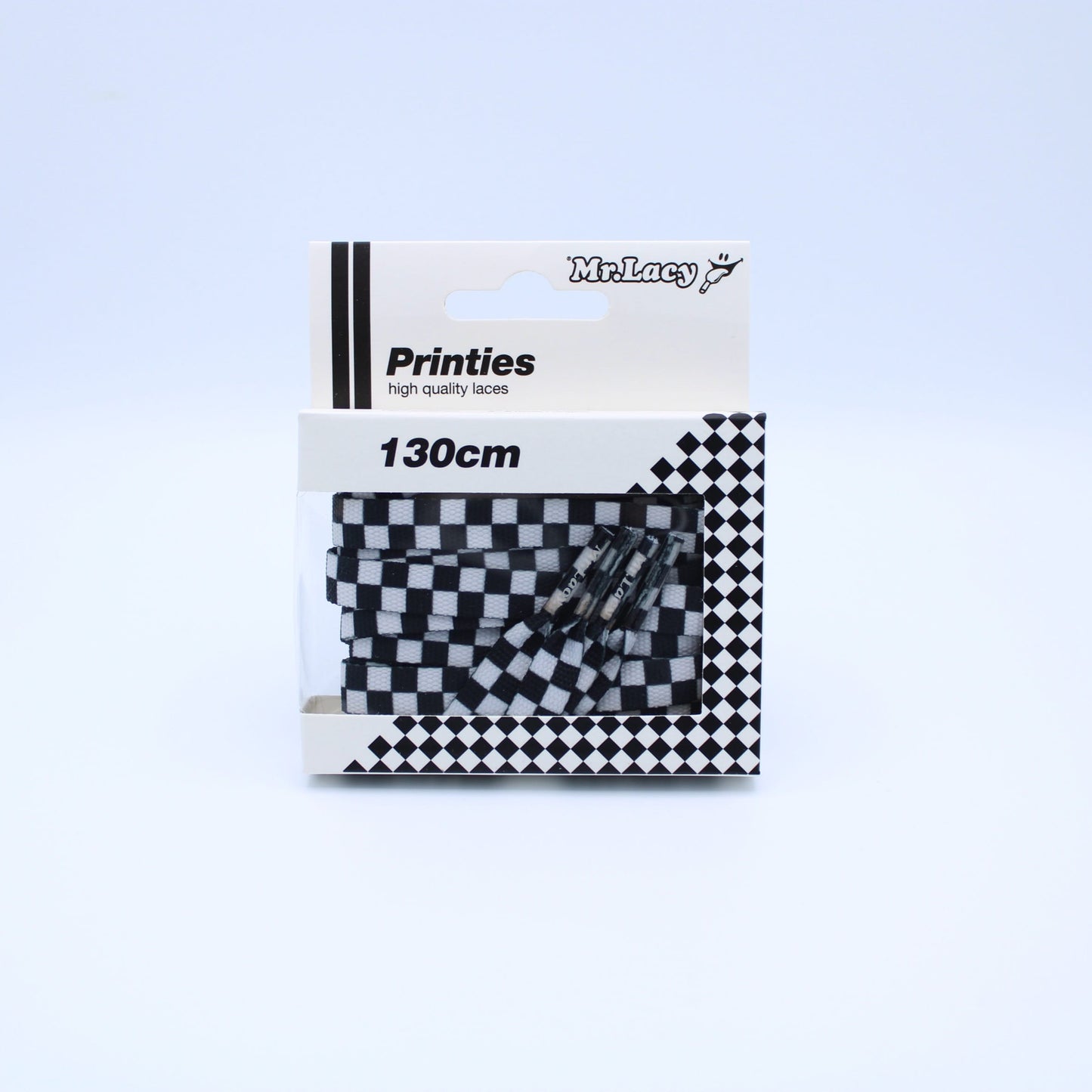 Printies Shoelaces · Checkered Black/White