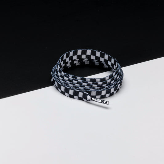 Printies Shoelaces · Checkered Black/White