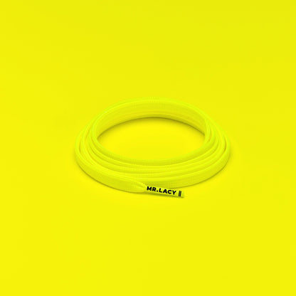 Runnies Flat Shoelaces · Neon Lime Yellow