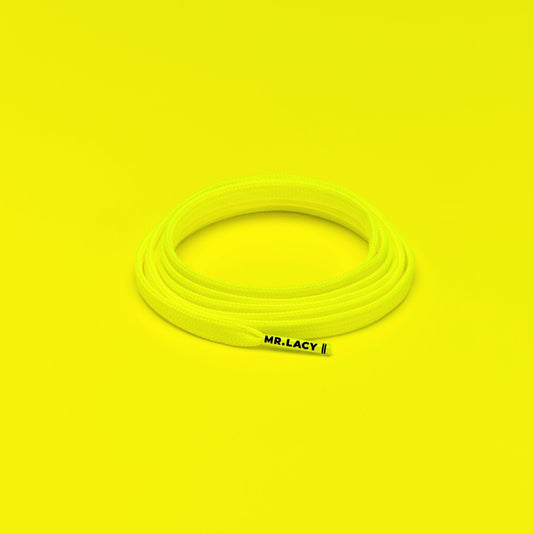 Runnies Flat Shoelaces · Neon Lime Yellow