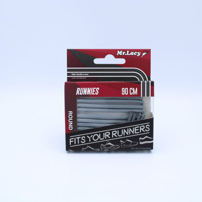 Runnies Round Shoelaces · Grey