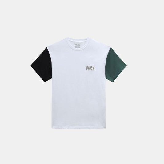 Vans Colorblock Varsity T-Shirt White Black Bistro Green
