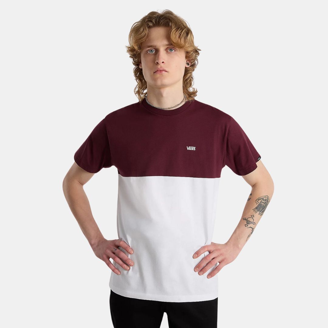 Vans Colorblock T-Shirt White & Port Roya