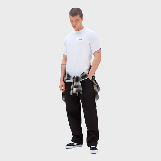Vans Left Chest Logo Mens T-Shirt - White/Black